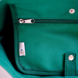 Morino Gakko 帶蓋帆布手提袋（綠色） 發貨時間約 5/20 第11張的照片