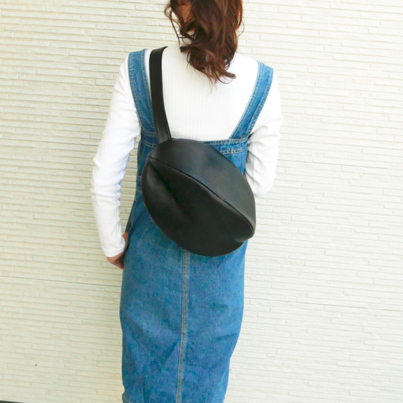 ﾓﾘﾉｶﾞｯｺｳ　上質本革ころんとポーチ肩紐3cmタイプ（ブラック）｜koro-f-rl-bk 16枚目の画像