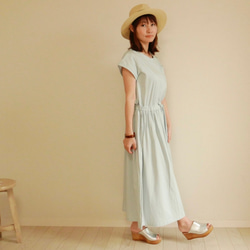 夏日長洋裝・連身裙【淺灰藍】/3861383/ 第6張的照片