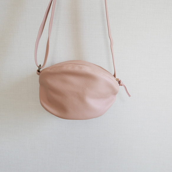 Morino Gakkou 優質真皮冒號和迷你小袋 [肩帶 1.7 厘米型塵土飛揚的粉紅色] / 4128725 / 第4張的照片