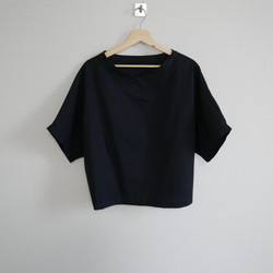 Morino Gakko 棉質 V 領上衣（黑色） 第5張的照片