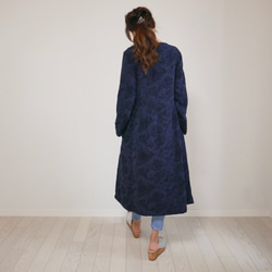 Morinogakkou Linen Gown Cache-coeur 連衣裙 [Floral Navy] / 4233250 第4張的照片