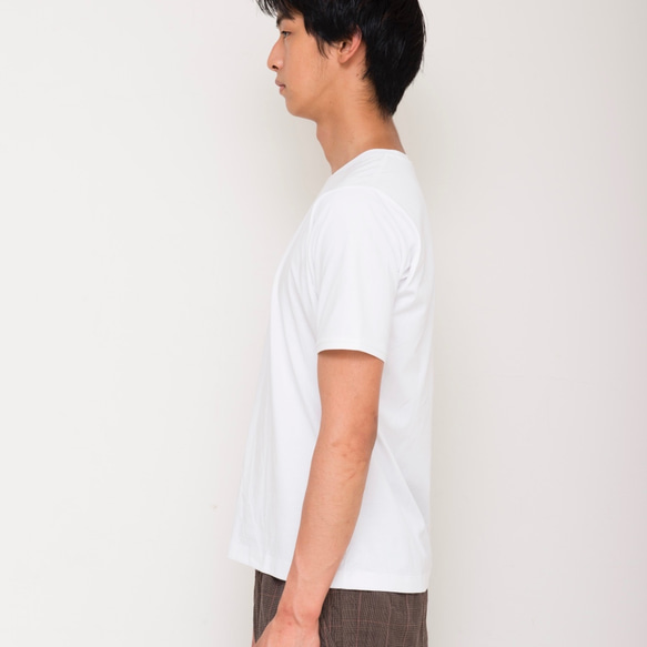 Mサイズ men'sベーシックTシャツ 【シルケット加工ホワイト】/4421964/ 2枚目の画像