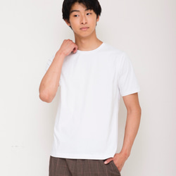 Mサイズ men'sベーシックTシャツ 【シルケット加工ホワイト】/4421964/ 3枚目の画像