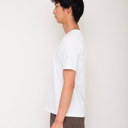 Lサイズ　men'sベーシックTシャツ 【シルケット加工ホワイト】/4520599/ 2枚目の画像