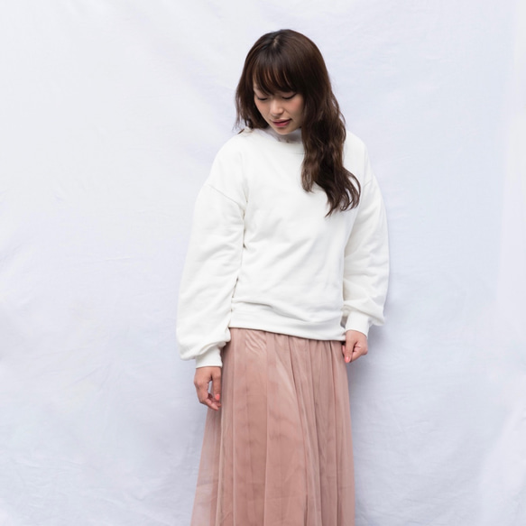 Morino Gakkou L 尺寸 Sleeve 有意識的汗衫，使照片變得容易 [白色] / 4678350 / 第6張的照片