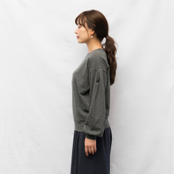 Morino Gakko L size Sleeve Conscious Sweat Tops [木炭] /4678383/ 第3張的照片