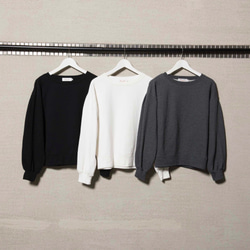 Morino Gakko L size Sleeve Conscious Sweat Tops [木炭] /4678383/ 第5張的照片