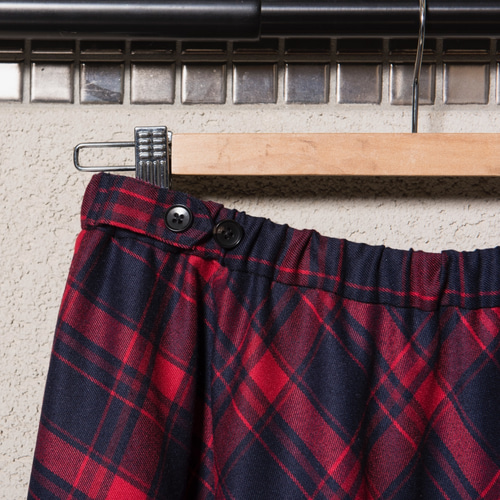 ♡大人♡frankygrow♡チェック バルーン スカート BLACK×RED ♡大人♡frankygrow♡チェック バルーン スカート BLACK×RED
