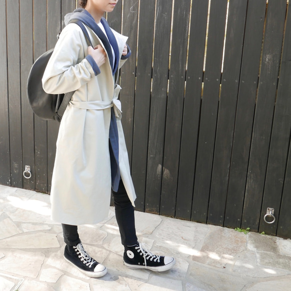 Morino Gakkou 適合平靜日子的毯子外套☆冬季分層外套[淺灰色] / 5135376 / 第1張的照片