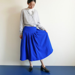 Morino Gakkou L 尺寸 Mimore 長喇叭裙 [藍色] / 5370010 / 第3張的照片