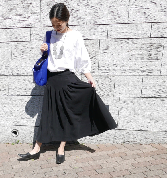 Morino Gakkou L 尺寸 Mimore 長喇叭裙 [黑色] / 5370093 / 第1張的照片