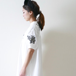 Morino Gakkou 棉質刺繡民族連衣裙 [白色] / 5587617 / 第3張的照片