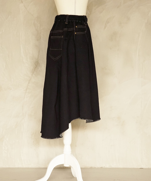 Morino Gakkou S size 魚尾褶牛仔裙 [免洗] / 6275584 / 第6張的照片