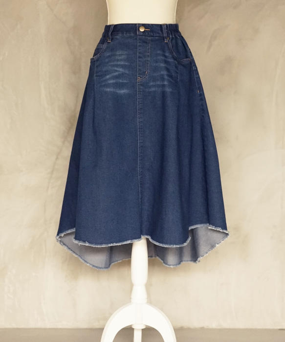 Morino Gakkou S size 魚尾褶牛仔裙 [一洗] / 6275593 / 第5張的照片