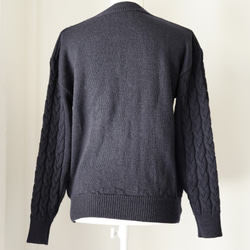 Mori no Gakkou Wool 100 Alan Cable Knit [海軍藍] / 6306763 / 第3張的照片