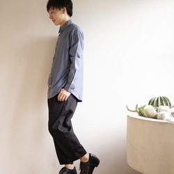 Morino Gakkou 100% Cotton Basic 男式襯衫 [灰色牛仔布] / 6476878 / 第6張的照片