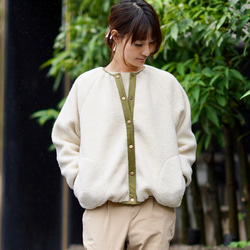 Morino Gakko Front Button Boa 夾克 [Boa White] / 6570763 / 第2張的照片