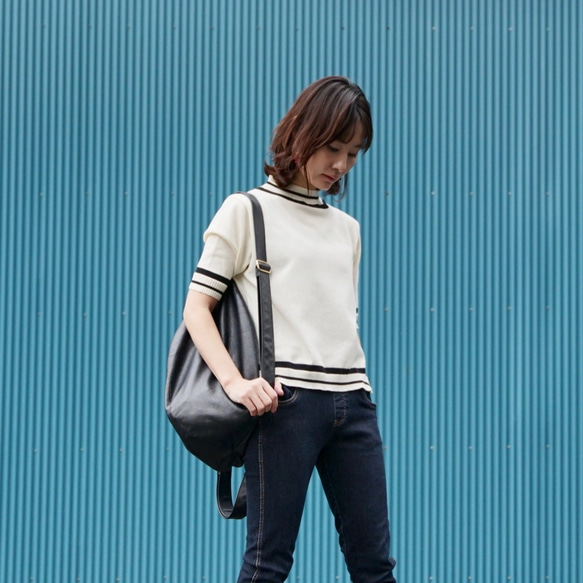 Morino Gakkou Smooth Spring/Summer Knit ♡ Border Rib 5 Part Leng 第6張的照片