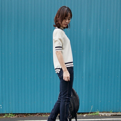 Morino Gakkou Smooth Spring/Summer Knit ♡ Border Rib 5 Part Leng 第7張的照片