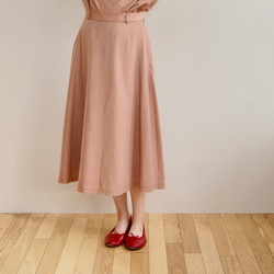Morino Gakkou Side zipper Back 橡膠喇叭裙 [Dusty pink] / 7558936 / 第1張的照片