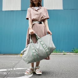 ﾓﾘﾉｶﾞｯｺｳ 書籍掲載 撥水ツイルボストンバッグ【ライトカーキ】｜mg-bo01-ka 2枚目の画像