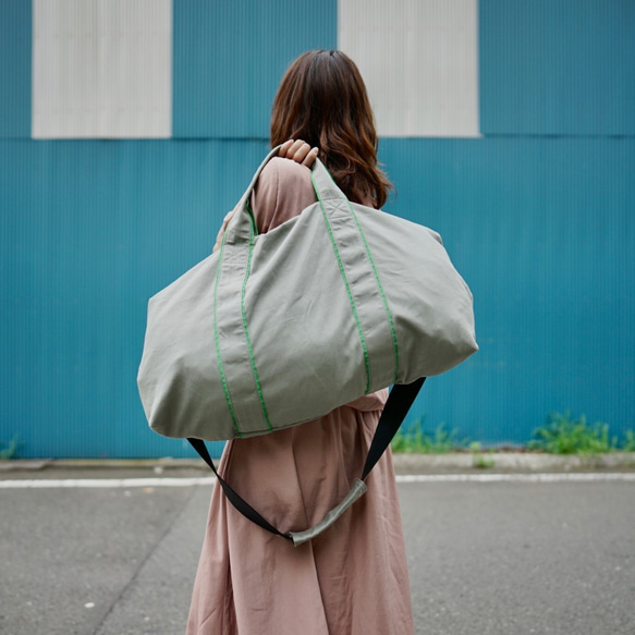 ﾓﾘﾉｶﾞｯｺｳ 書籍掲載 撥水ツイルボストンバッグ【ライトカーキ】｜mg-bo01-ka 11枚目の画像