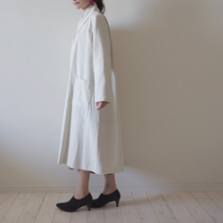 亞麻棉質禮服大衣 [Off-White] 亞麻 Haori / 7833224 / 第6張的照片