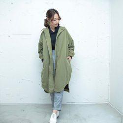 森之學：防雨防風！防水絎縫斗篷外套（卡其色） 第11張的照片