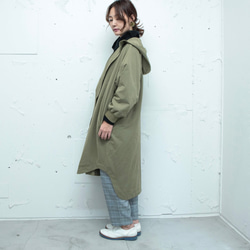 森之學：防雨防風！防水絎縫斗篷外套（卡其色） 第12張的照片
