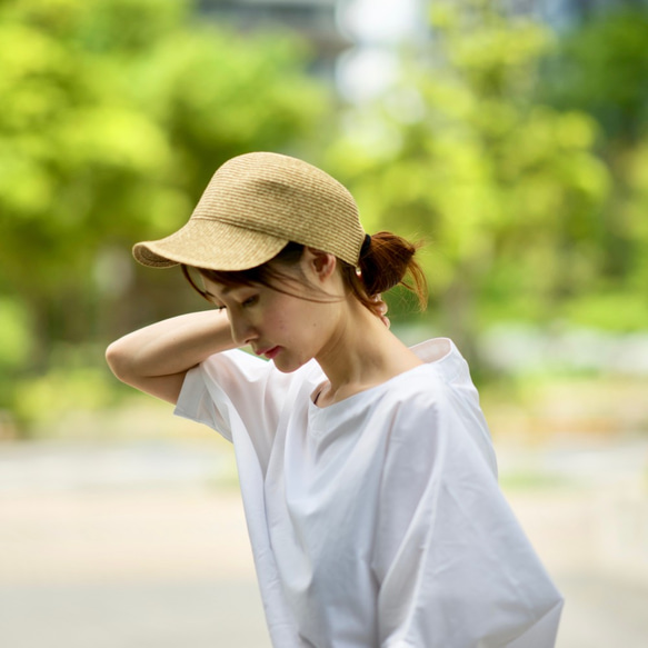 Morinogakko Straw Cap 登山帽（自然米色）草帽 第5張的照片