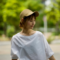 Morinogakko Straw Cap 登山帽（自然米色）草帽 第9張的照片