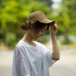 Morinogakko Straw Cap 登山帽（自然米色）草帽 第10張的照片