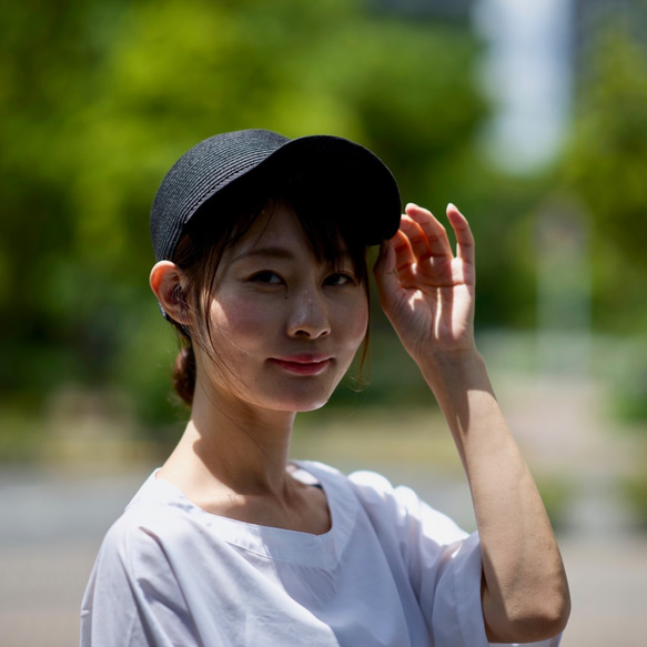 Morinogakko Straw Cap 登山帽（黑色）草帽 第9張的照片