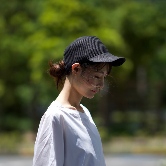Morinogakko Straw Cap 登山帽（黑色）草帽 第12張的照片