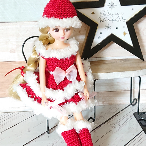 ドール服】《再③》リカちゃん服 ミキマキちゃん服 (2018) クリスマス