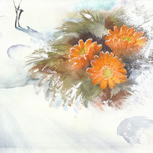 福寿草 絵画 SHOGO 通販 8429008｜Creema(クリーマ)
