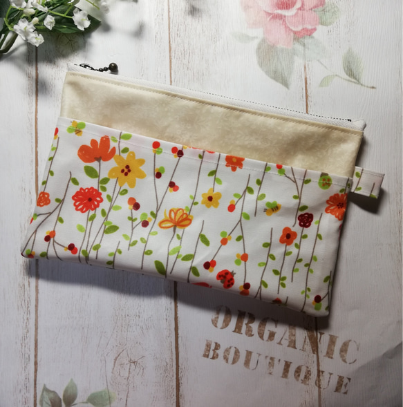 マスクケース、マスクポーチ♡多用途♡ラミネート生地使用 ポーチ Rimi  