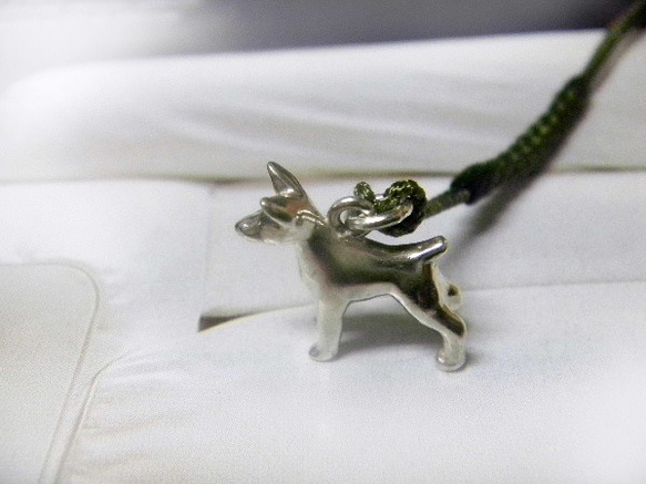 シルバー925ミニチュアピンシャーチャーム シルバー925ミニチュアピンシャーチャーム