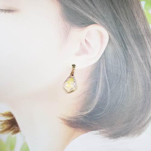 オーロラクリスタルピアス(イヤリング) ピアス（フック・チェーン  