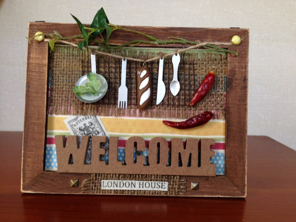 キッチンタイプ・ウェルカム壁飾り 3枚目の画像