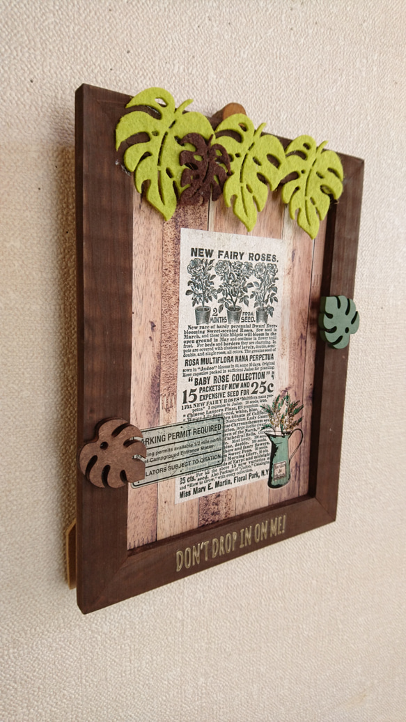 植物英字･壁かけ盾置き兼用 2枚目の画像