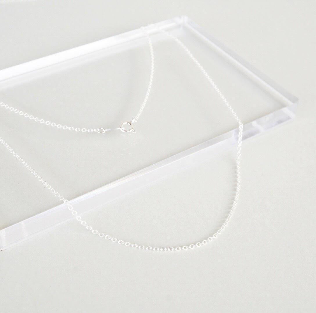 ネックレス（あずき(軽やか太め)チェーン）（silver925）*no01