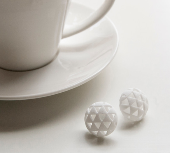[和]うろこ・ピアス（イヤリング） #3Dprint accessories 4枚目の画像