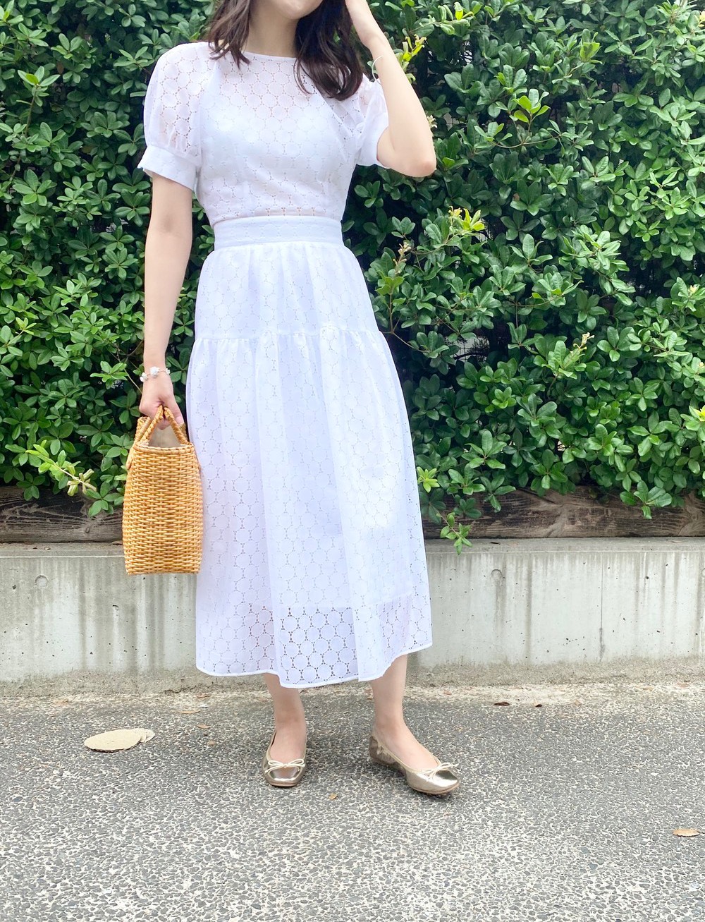 Circle Race Back Ribbon Dress White 15,330円