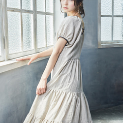 Belgium Linen Ecru Dress 3枚目の画像