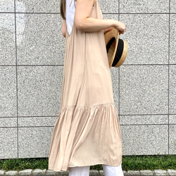 Ribbon camisole dress Beige 2枚目の画像