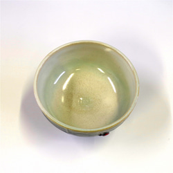 抹茶碗　葉紋彫オトシブミ茶碗 5枚目の画像