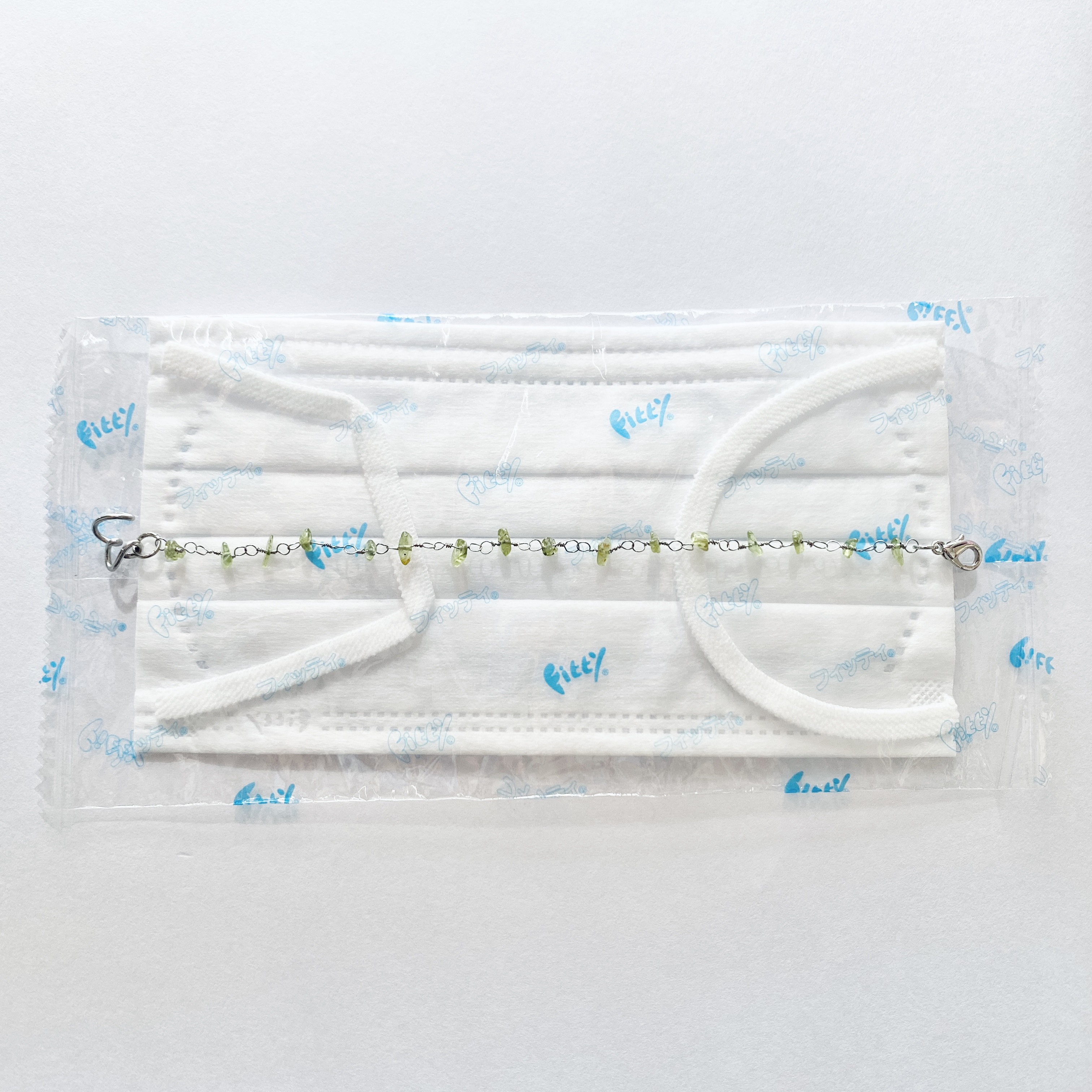 2wayマスクフックブレスレット　ペリドット