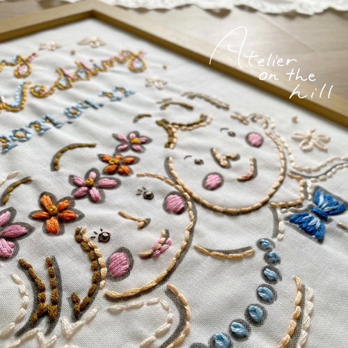 a.k　新築祝い　開店祝い　引っ越し　ウエルカムボード　記念品　刺繍絵画 ウェルカムボード「Welcome 」 | Atelier on the hill